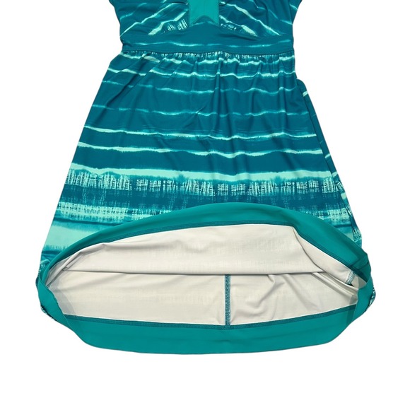 The North Face Echo Lake Halter Dress Turquoise Tie Dye Small Summer Travel - Picture 3 of 13